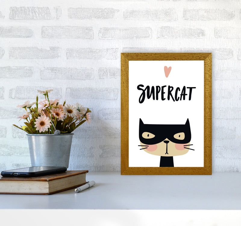 Supercat Framed Nursey Wall Art Print A4 Print Only