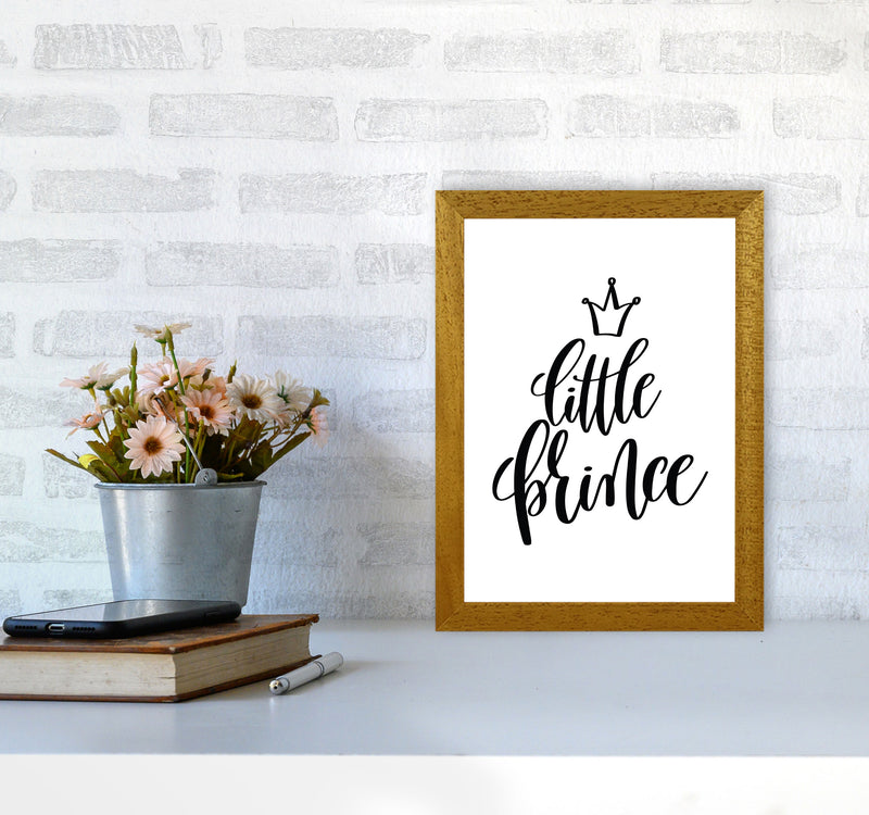 Little Prince Black Framed Nursey Wall Art Print A4 Print Only