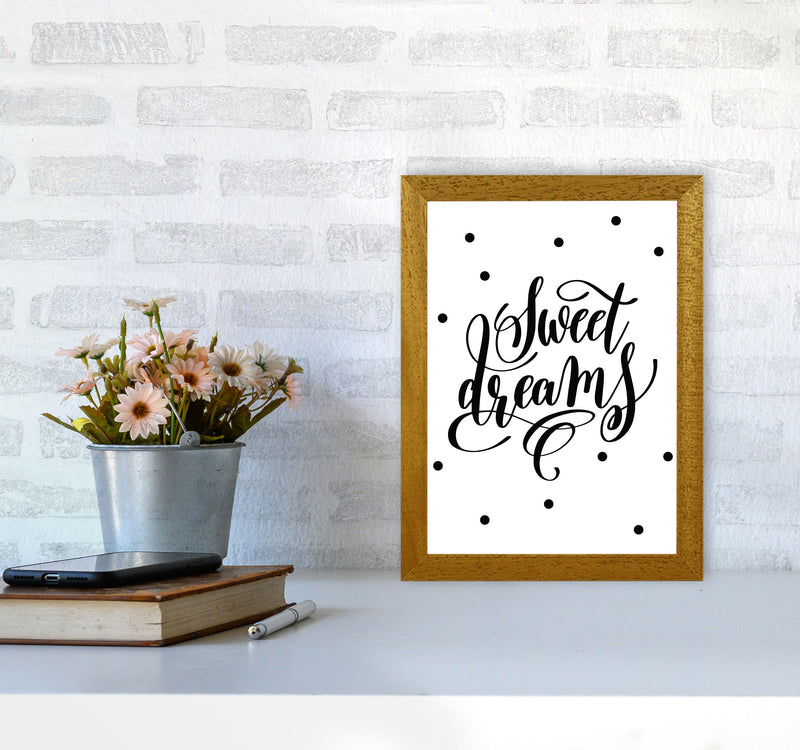Sweet Dreams Black Modern Print A4 Print Only