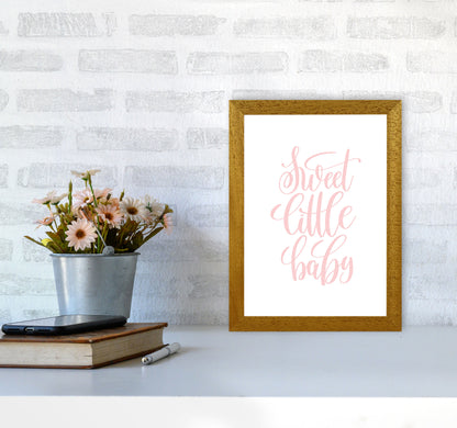 Sweet Little Baby Pink Framed Nursey Wall Art Print A4 Print Only