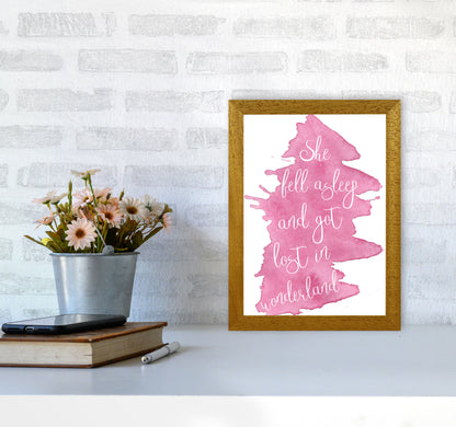 Wonderland Pink Watercolour Modern Print A4 Print Only