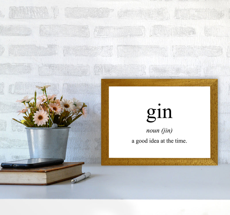 The Meaning Of Gin Modern Print, Framed Kitchen Wall Art A4 Print Only