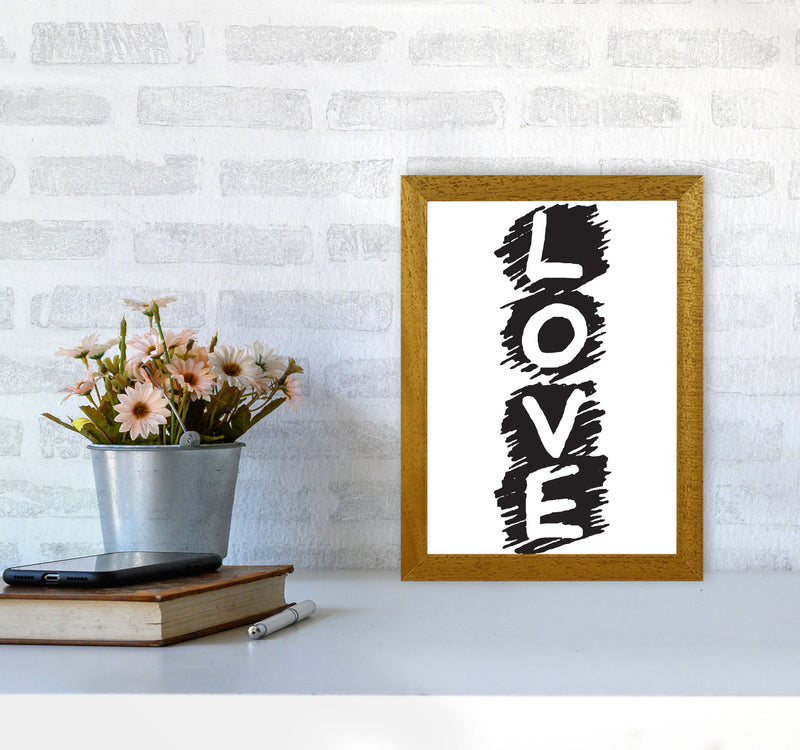 Love Framed Typography Wall Art Print A4 Print Only