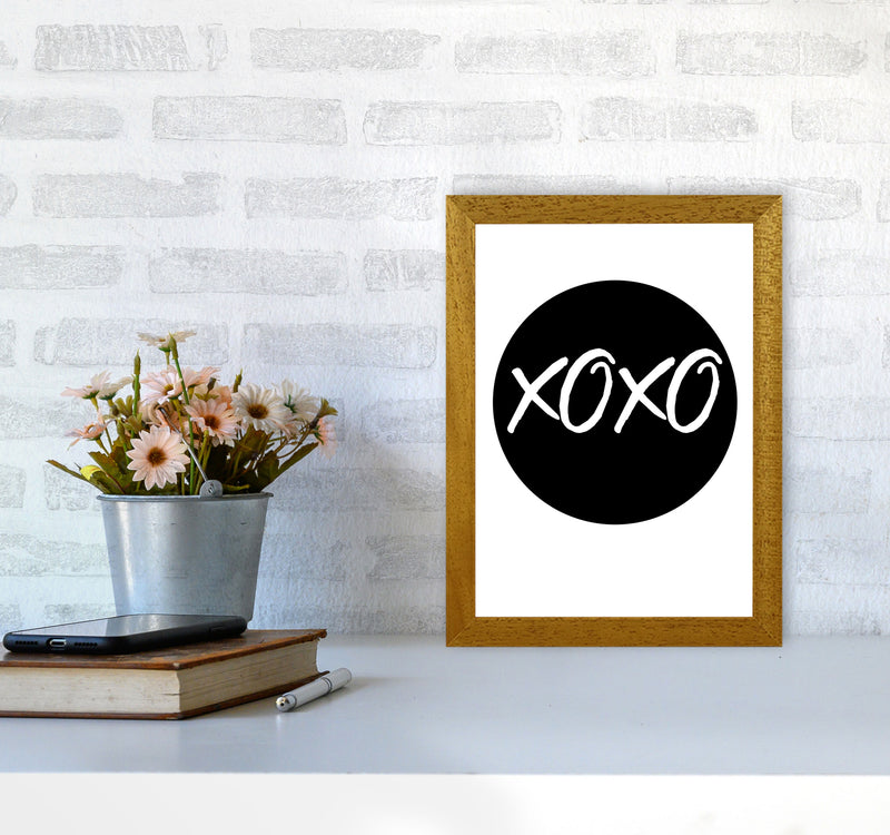 XOXO Black Circle Modern Print A4 Print Only
