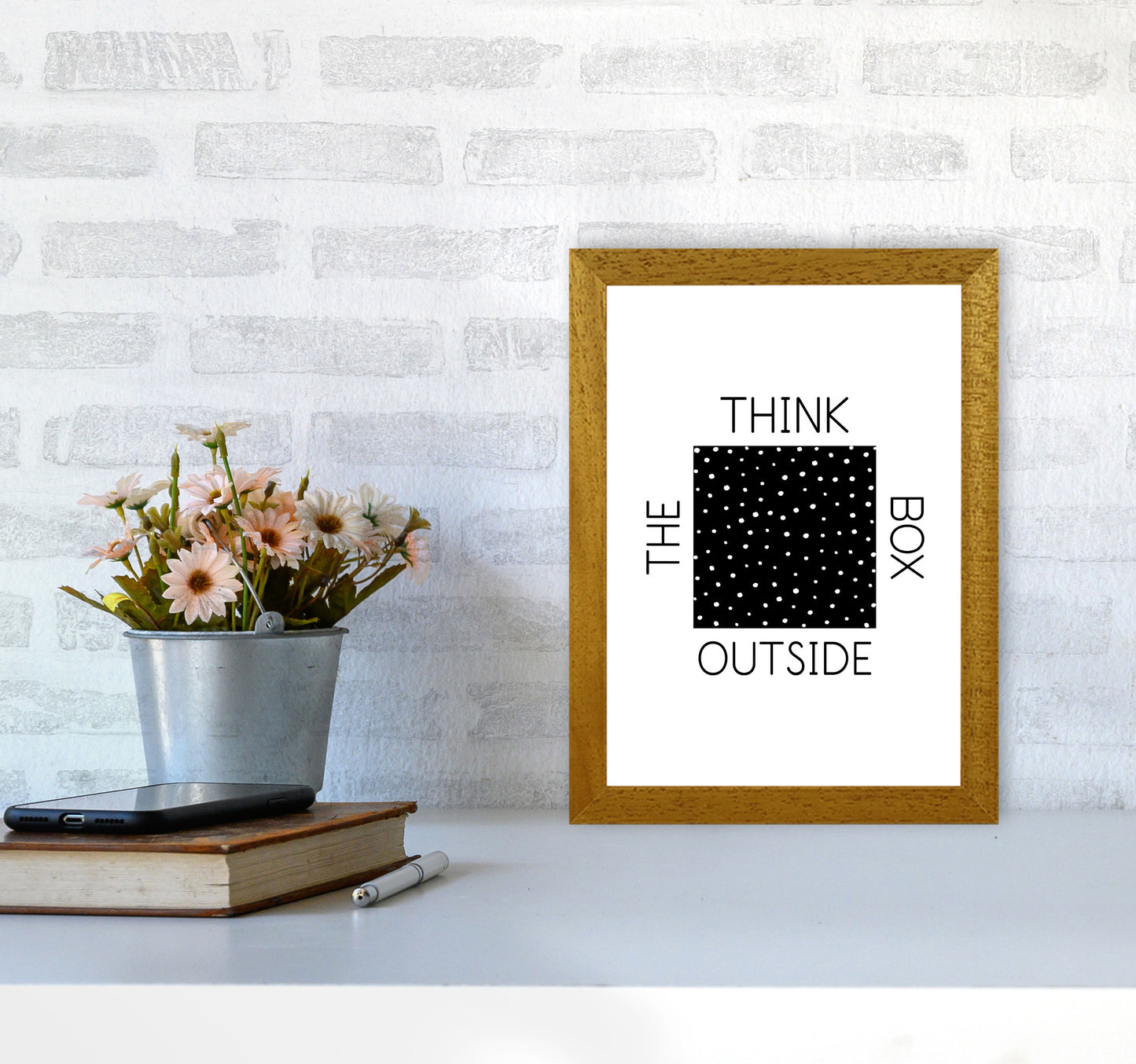 Think Outside The Box Modern Print A4 Print Only