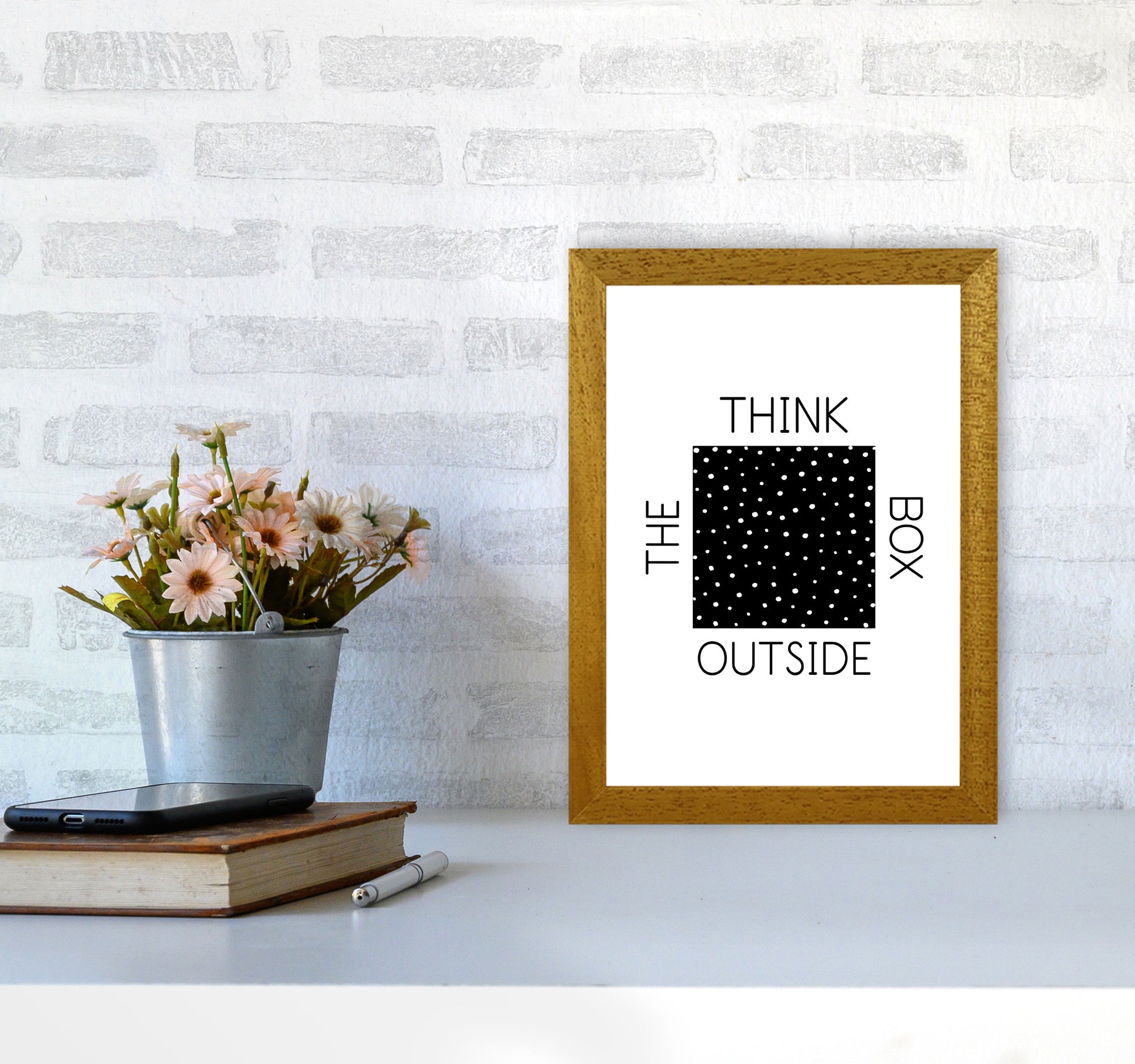 Think Outside The Box Modern Print A4 Print Only