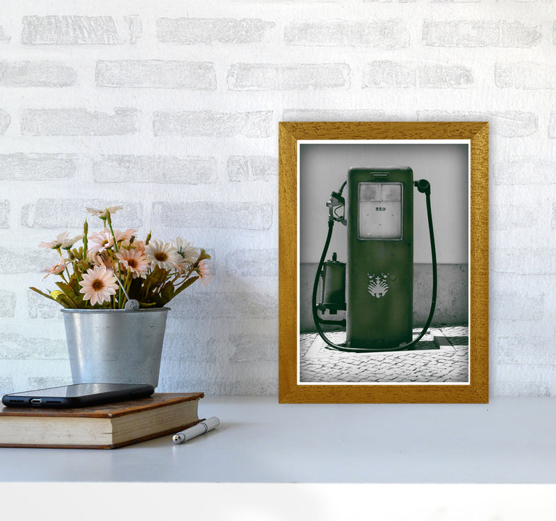 Vintage Green Gas Pump Modern Print A4 Print Only