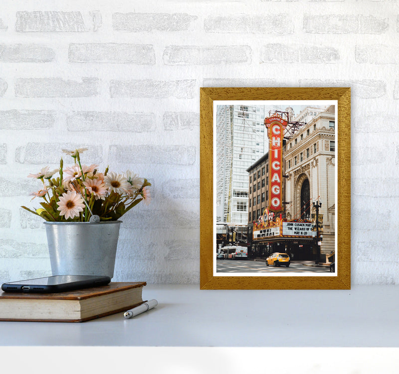 Retro Chicago Theatre Modern Print A4 Print Only