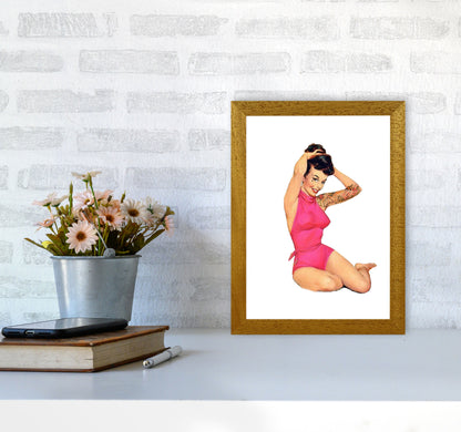 Retro Pin Up Girl Modern Print A4 Print Only