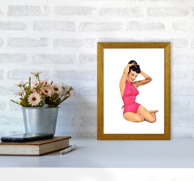 Retro Pin Up Girl Modern Print A4 Print Only