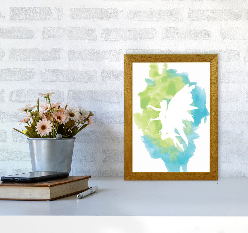 Fairy Turquoise Multi Watercolour Modern Print A4 Print Only