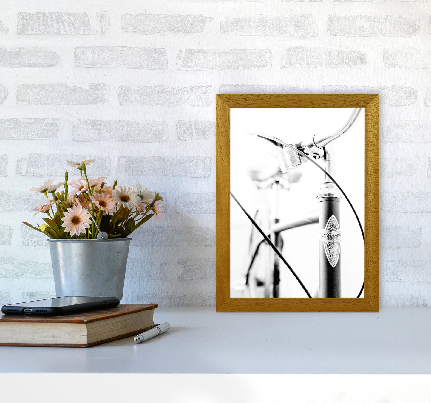 Retro Bike Frame Modern Print A4 Print Only