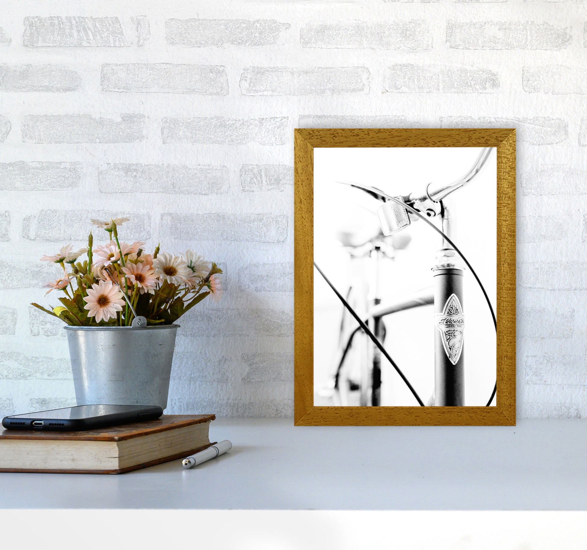 Retro Bike Frame Modern Print A4 Print Only