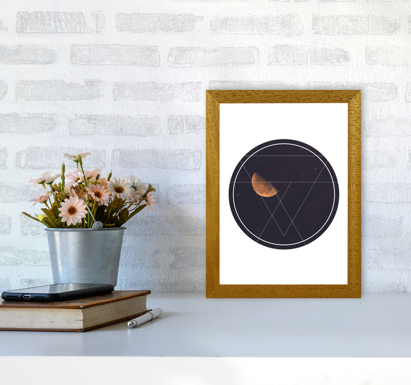 Black Moon Circle Modern Print A4 Print Only