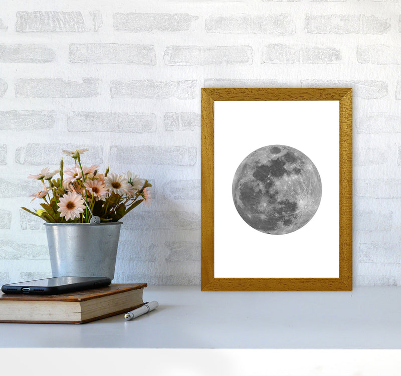 Grey Moon Modern Print A4 Print Only
