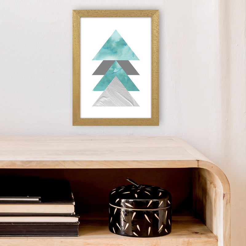 Marble Teal And Silver 2 Art Print by Pixy Paper A4 Print Only