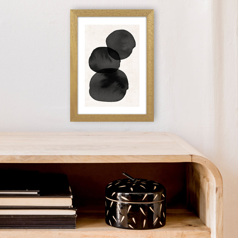 Nude And Pearl Stacked Stones  Art Print by Pixy Paper A4 Print Only