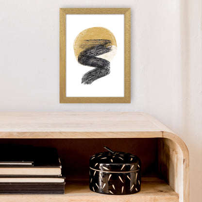 Dalia Chalk Gold Moon Zig  Art Print by Pixy Paper A4 Print Only