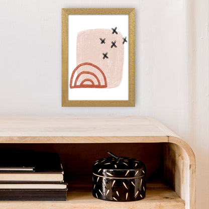 Dalia Chalk Red Rainbow  Art Print by Pixy Paper A4 Print Only