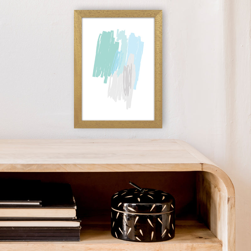 Mint Scribbles Drawings  Art Print by Pixy Paper A4 Print Only