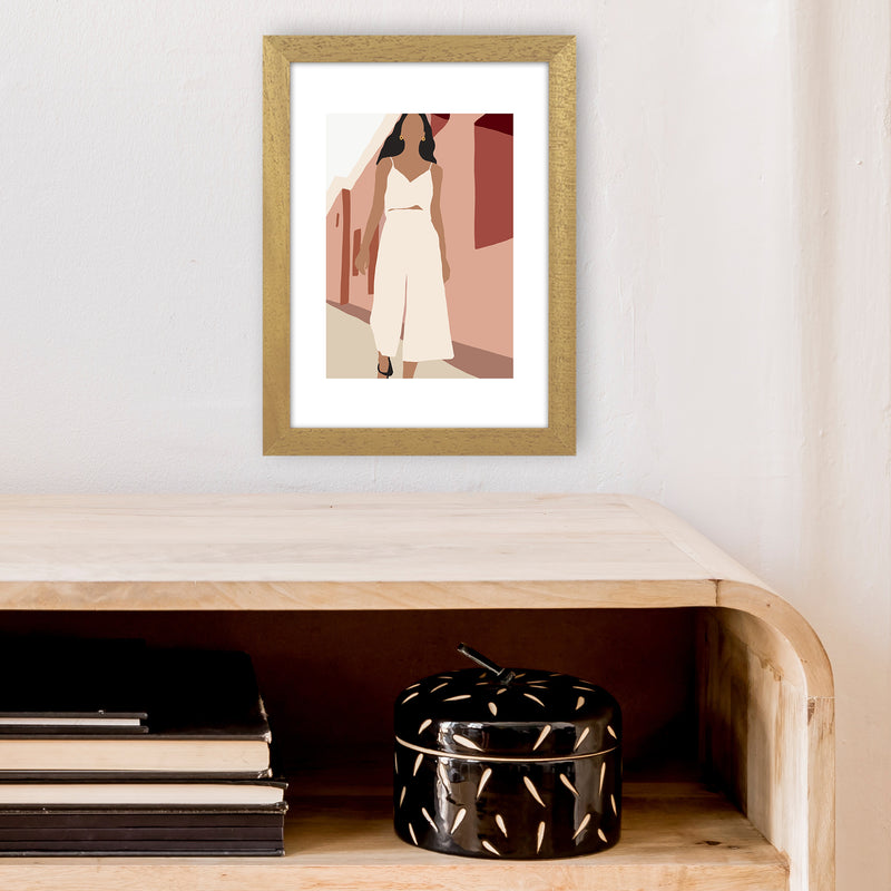 Mica Girl In Street N7  Art Print by Pixy Paper A4 Print Only