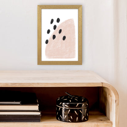 Dalia Chalk Pink Polka  Art Print by Pixy Paper A4 Print Only