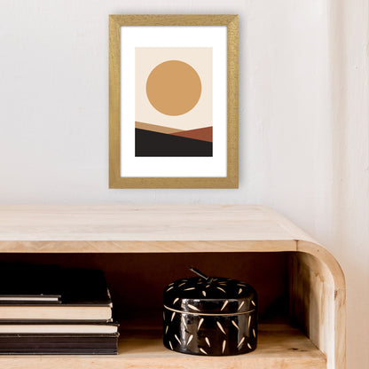 Mica Sand Big Sun N17  Art Print by Pixy Paper A4 Print Only