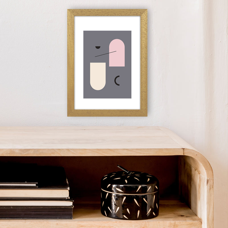 Mila Abstract Pink N5  Art Print by Pixy Paper A4 Print Only
