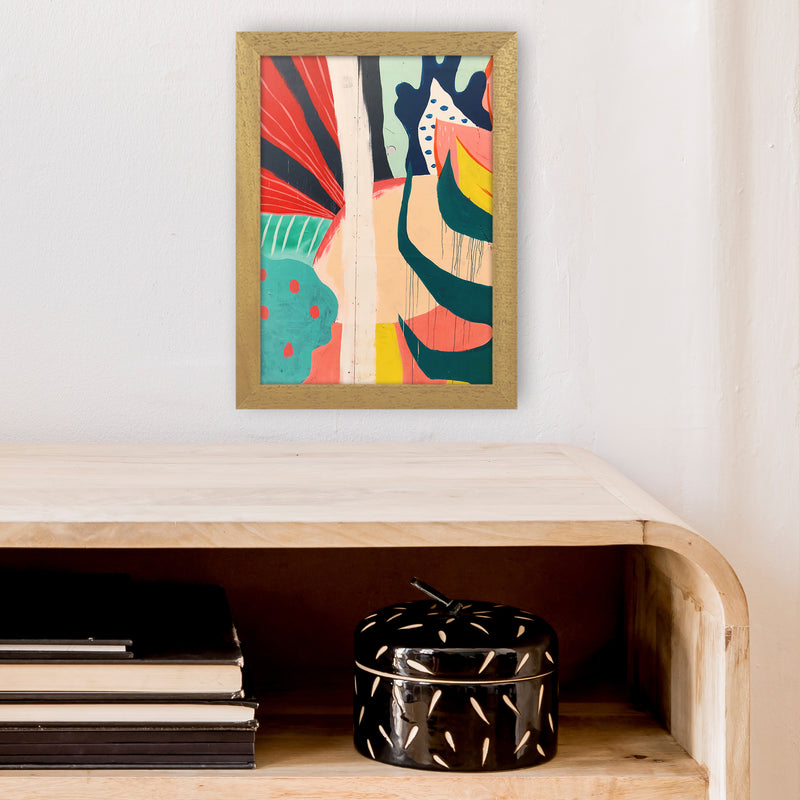 Painted Abstract Shapes  Art Print by Pixy Paper A4 Print Only