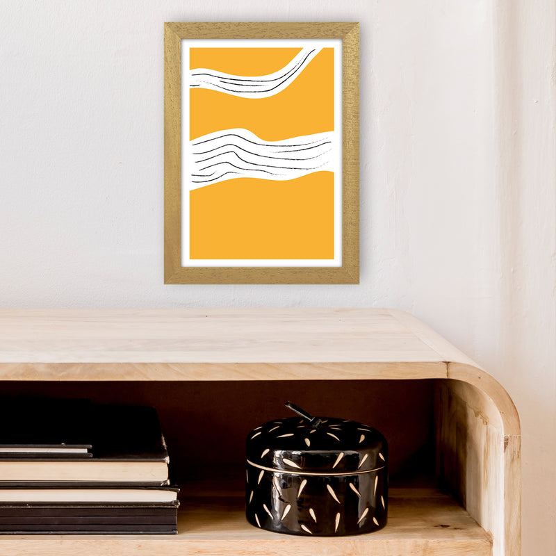 Yellow Lines Neon Funk  Art Print by Pixy Paper A4 Print Only