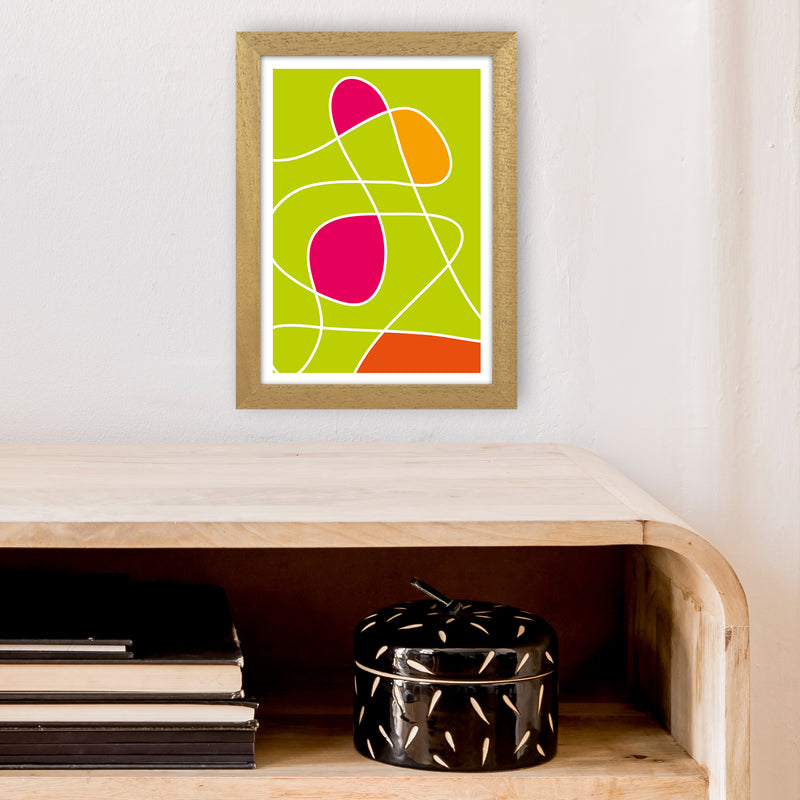 Lime Mess Neon Funk  Art Print by Pixy Paper A4 Print Only