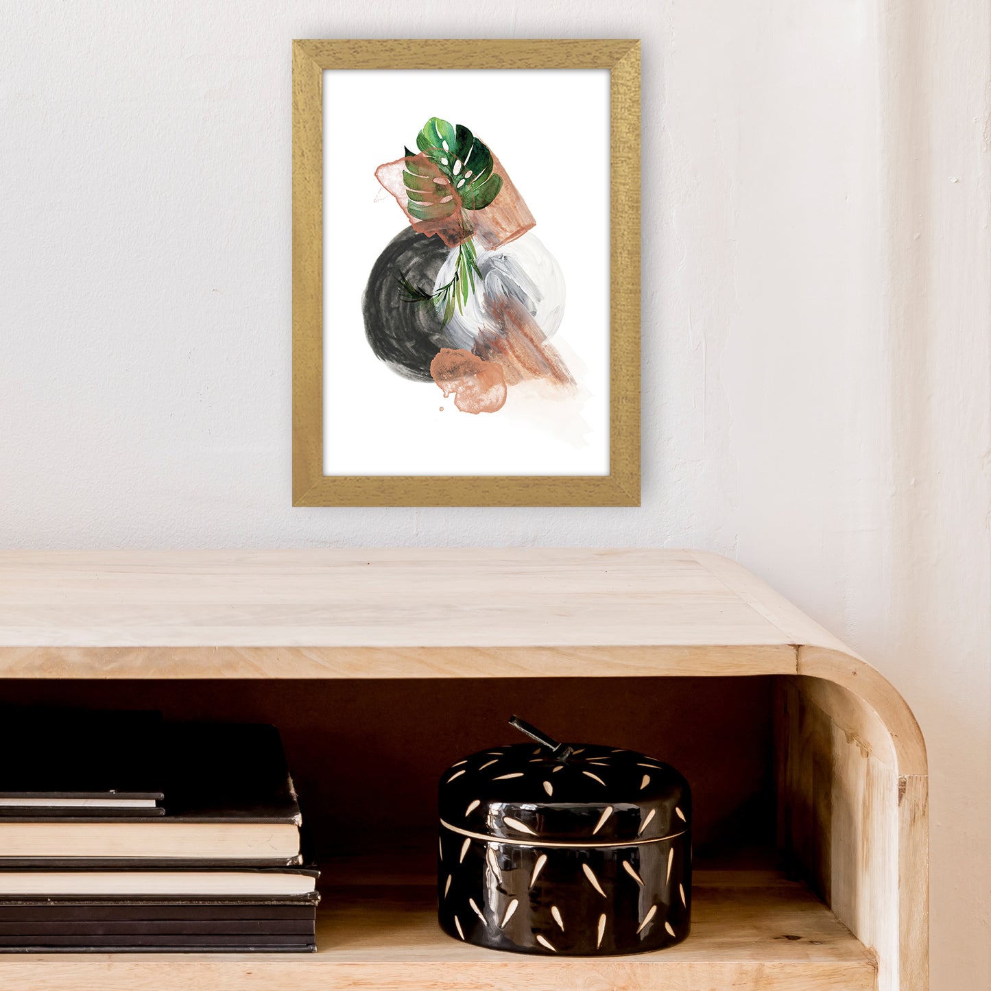 Round Exotic Abstract  Art Print by Pixy Paper A4 Print Only