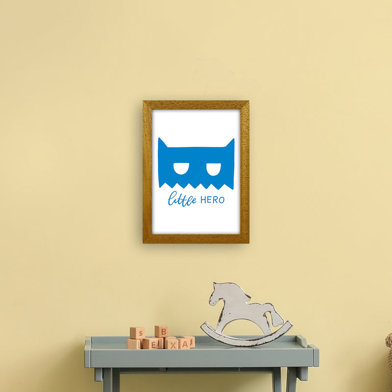 Little Hero Mask Blue Super Scandi  Art Print by Pixy Paper A4 Print Only