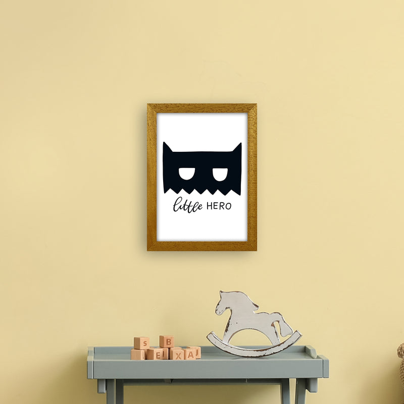 Little Hero Mask Super Scandi Black  Art Print by Pixy Paper A4 Print Only