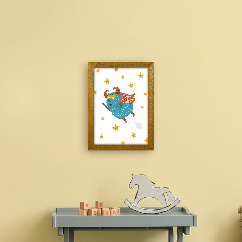 Little Monsters Flying Be Brave  Art Print by Pixy Paper A4 Print Only