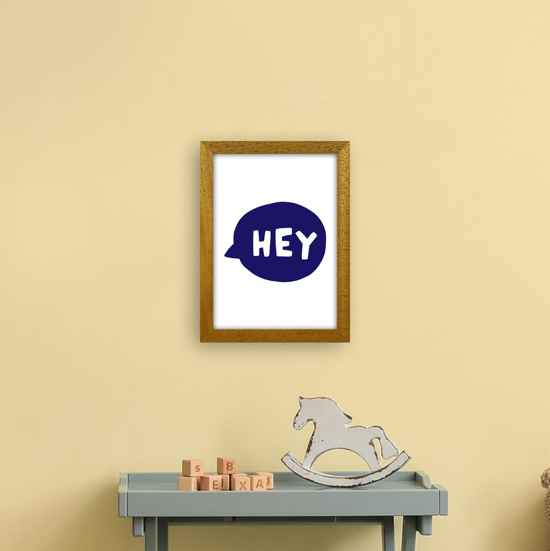 Hey Bubble Navy Super Scandi  Art Print by Pixy Paper A4 Print Only