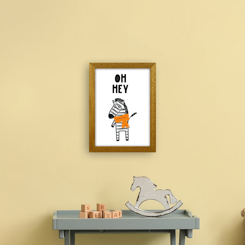 Oh Hey Zebra Animal Pop  Art Print by Pixy Paper A4 Print Only