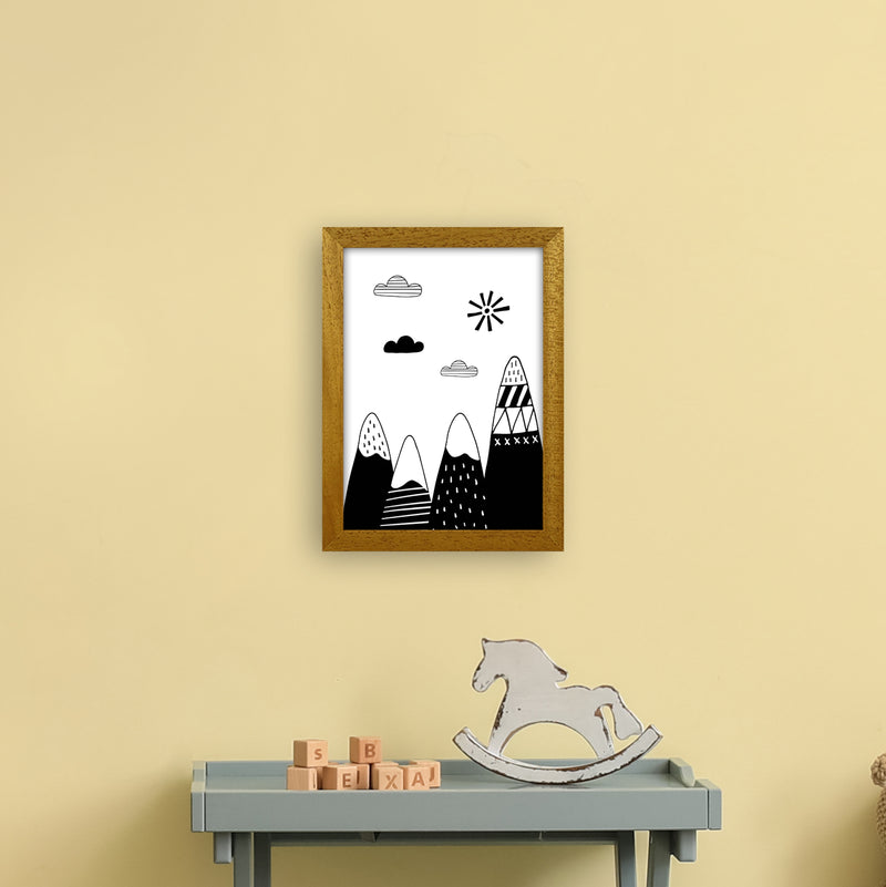 Scandinavian Mountains  Art Print by Pixy Paper A4 Print Only