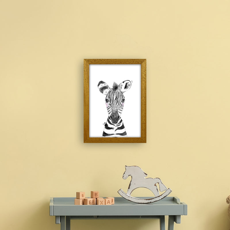 Safari Babies Zebra  Art Print by Pixy Paper A4 Print Only