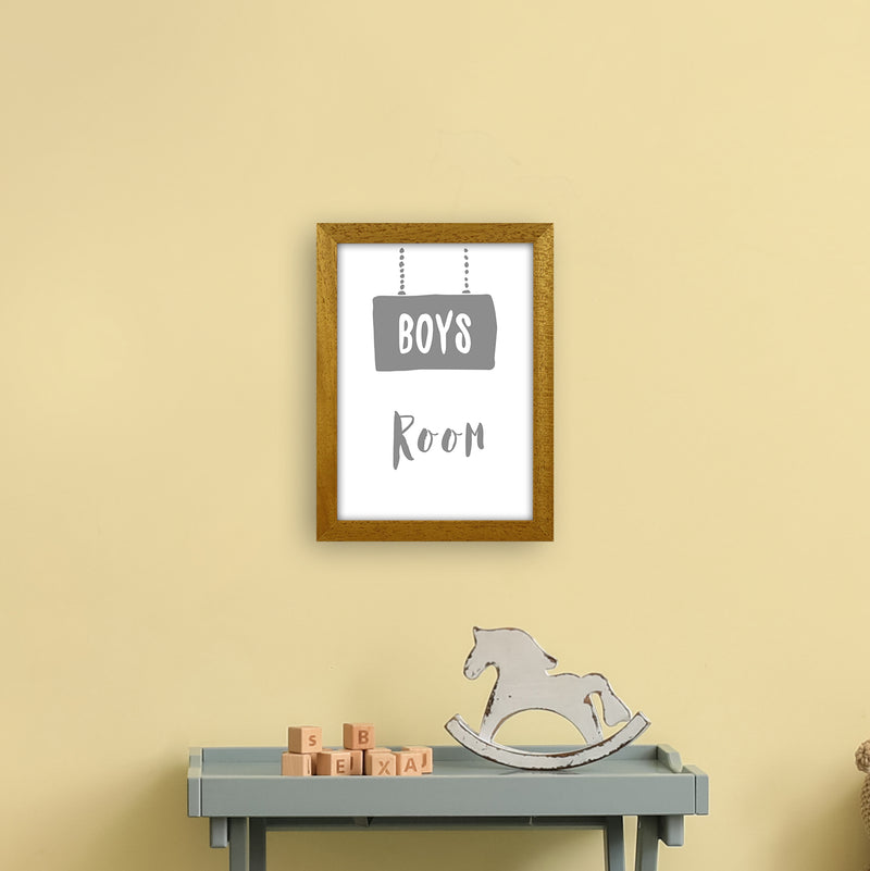Boys Room Grey  Art Print by Pixy Paper A4 Print Only