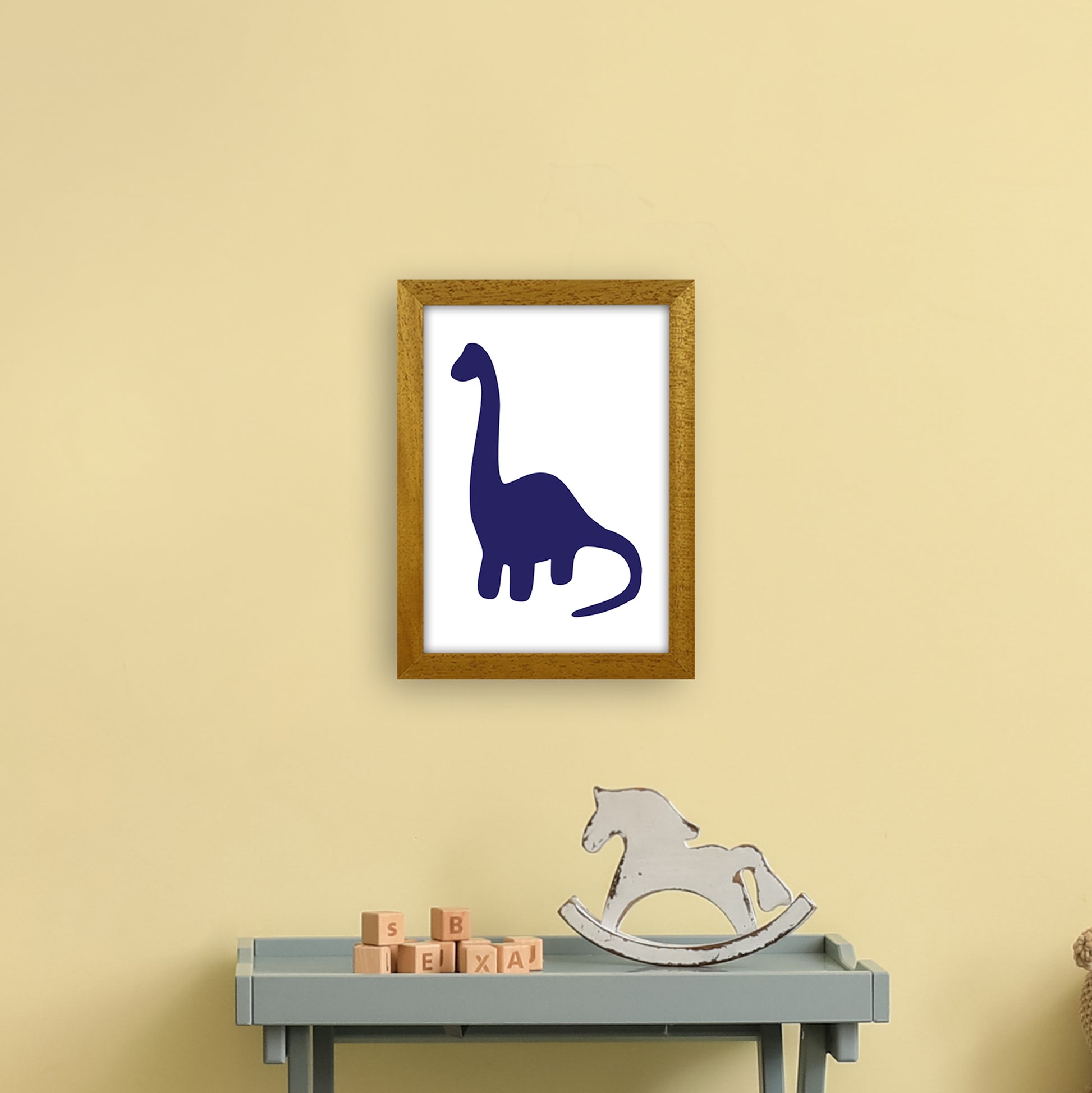 Brach Navy  Art Print by Pixy Paper A4 Print Only