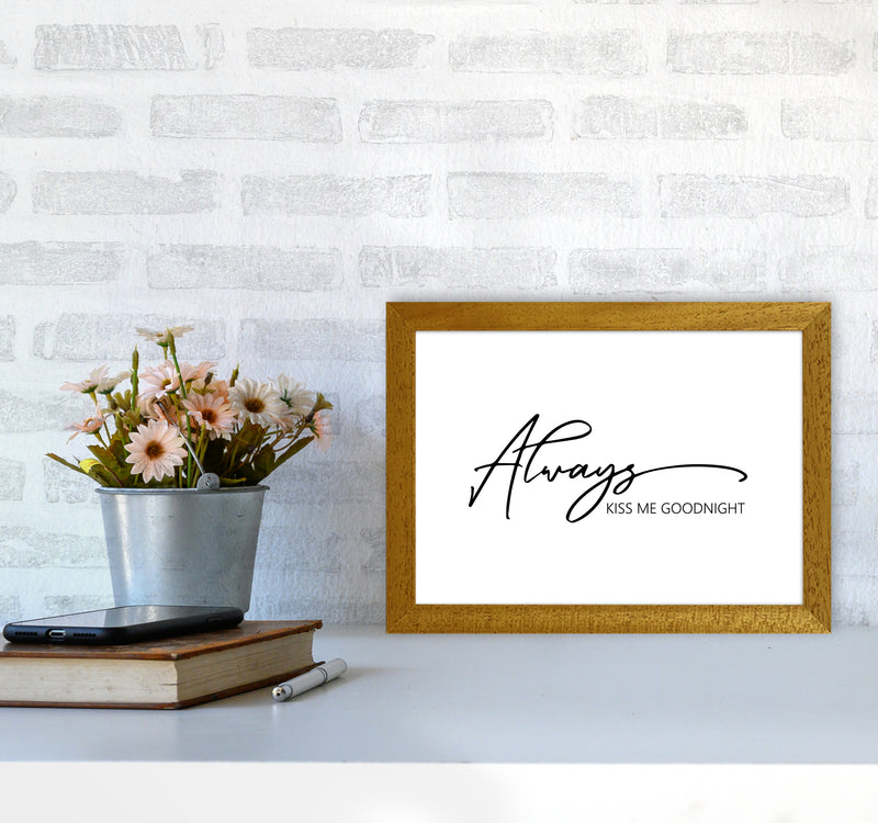 Always Kiss Me Goodnight  Art Print by Pixy Paper A4 Print Only