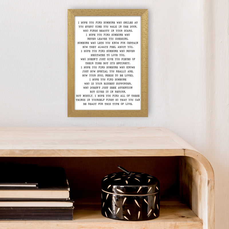 I Hope You Fine Someone  Art Print by Pixy Paper A4 Print Only