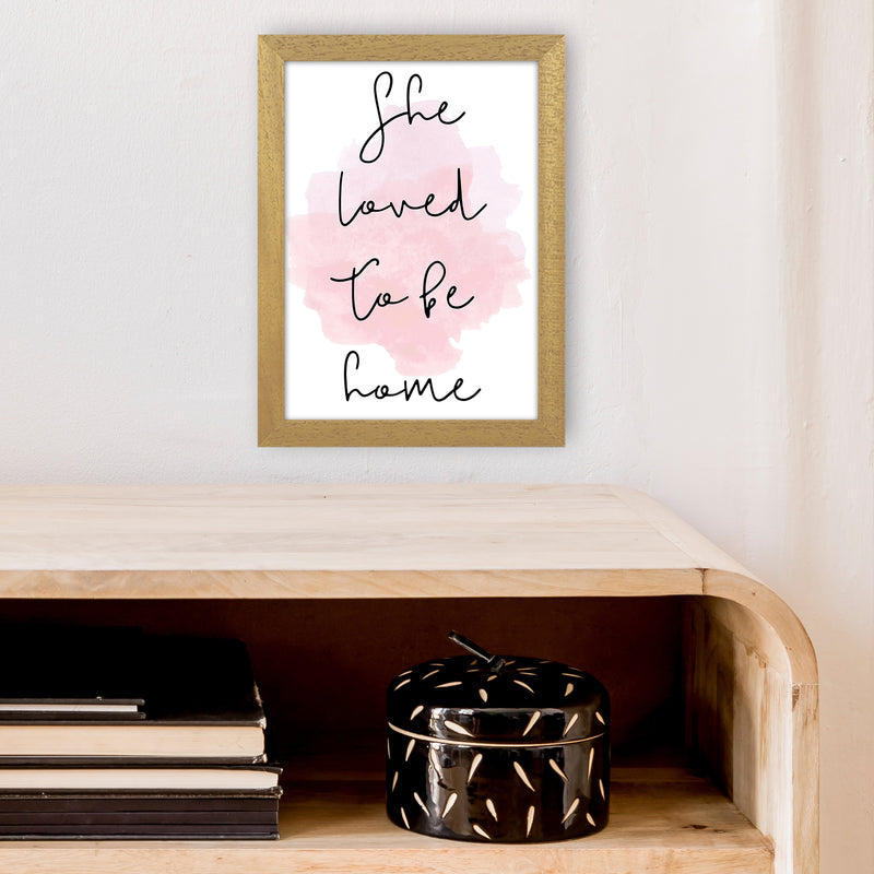 She Loved To Be Home  Art Print by Pixy Paper A4 Print Only