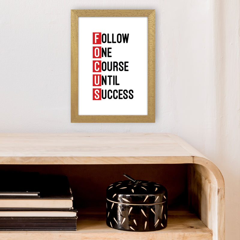 Focus Red  Art Print by Pixy Paper A4 Print Only