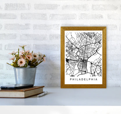 Philadelphia Map Art Print by Pixy Paper A4 Print Only