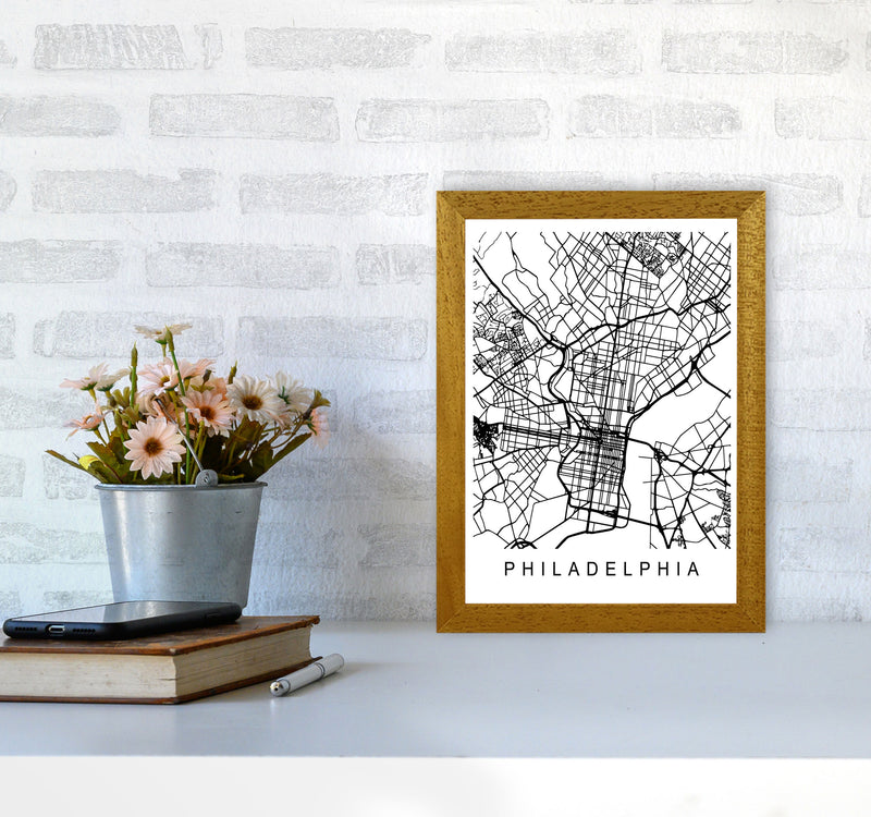 Philadelphia Map Art Print by Pixy Paper A4 Print Only