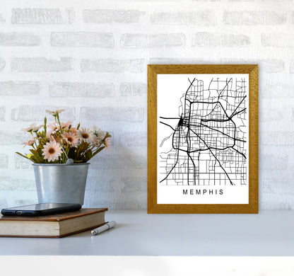 Memphis Map Art Print by Pixy Paper A4 Print Only