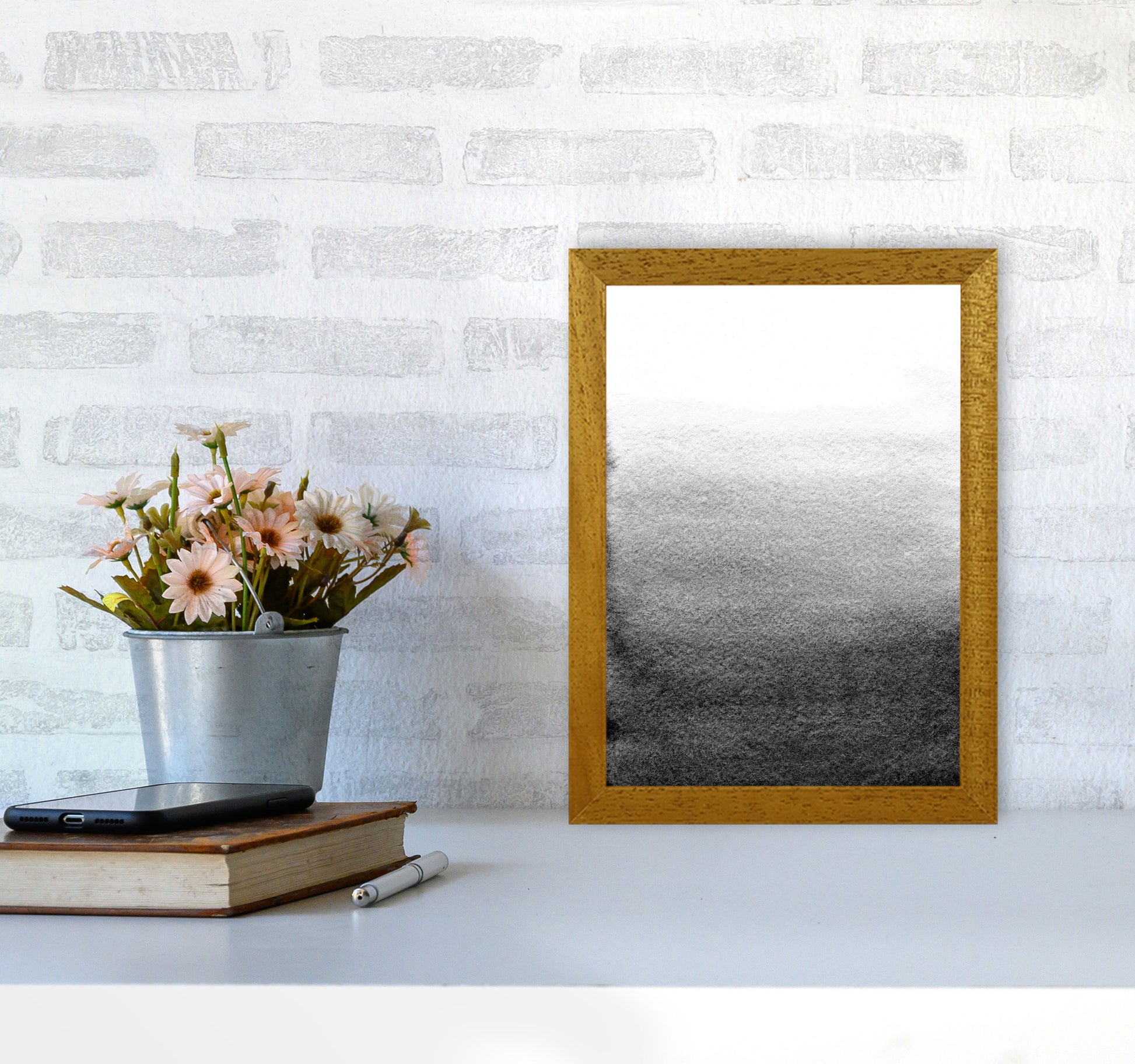 Majestic Monochrome Watercolour 13 Art Print by Pixy Paper A4 Print Only