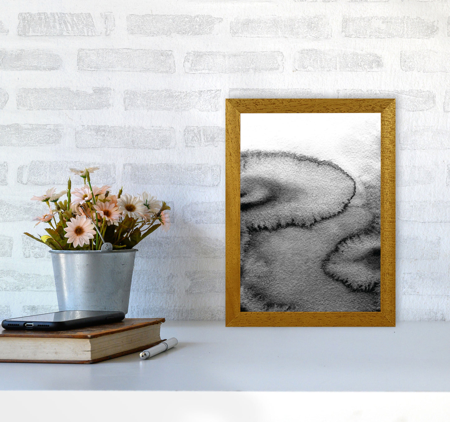 Majestic Monochrome Watercolour 15 Art Print by Pixy Paper A4 Print Only